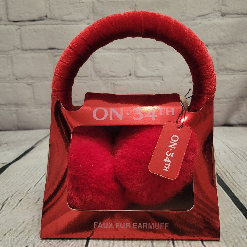 On 34th Women's Faux-Fur Earmuffs Boxed Gift